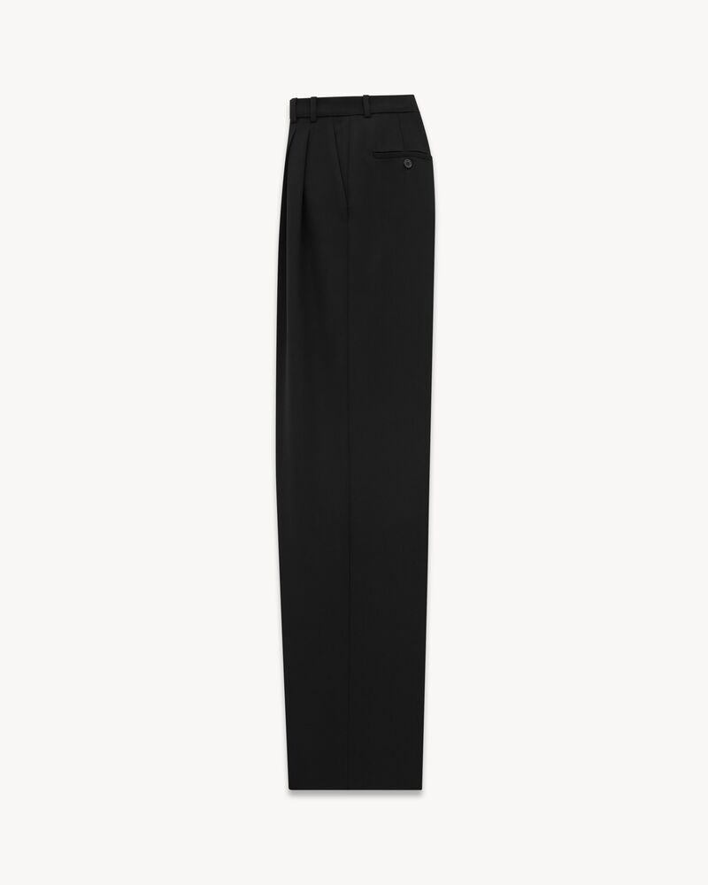 Wide-Leg Pants in Grain de Poudre