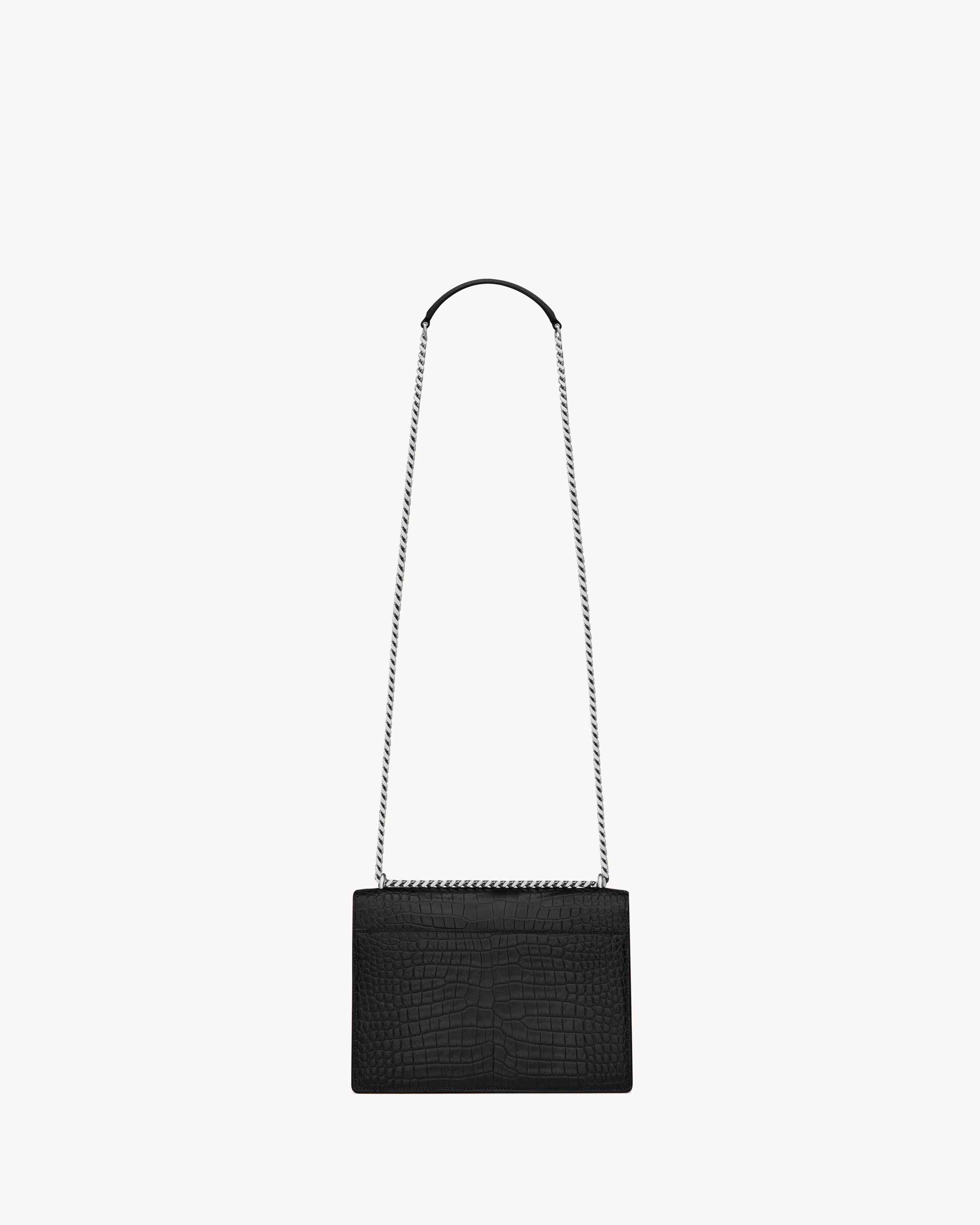 SUNSET MEDIUM IN CROCODILE-EMBOSSED LEATHER