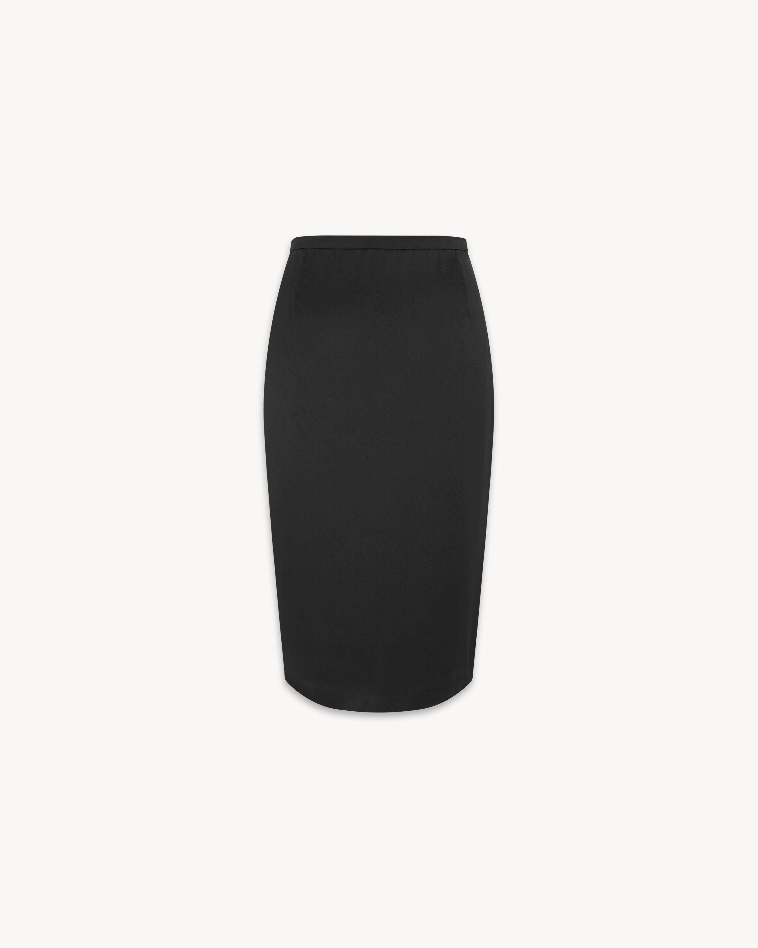 Pencil skirt in satin | Saint Laurent | YSL.com