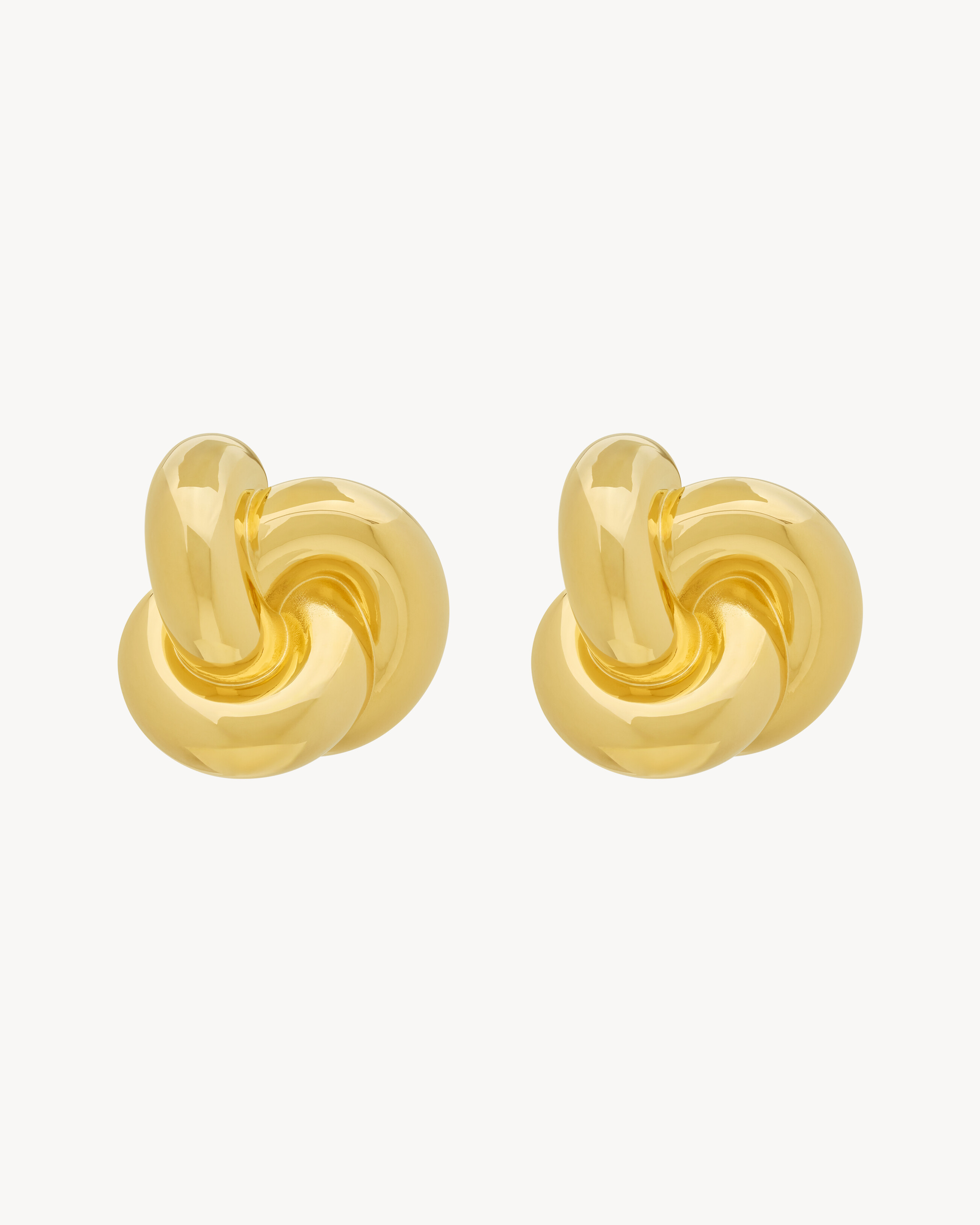 knot earrings in metal