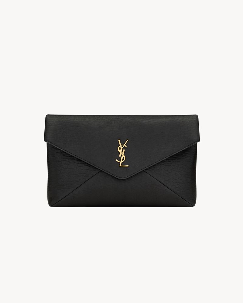 CASSANDRE grande pochette enveloppe en cuir d’agneau