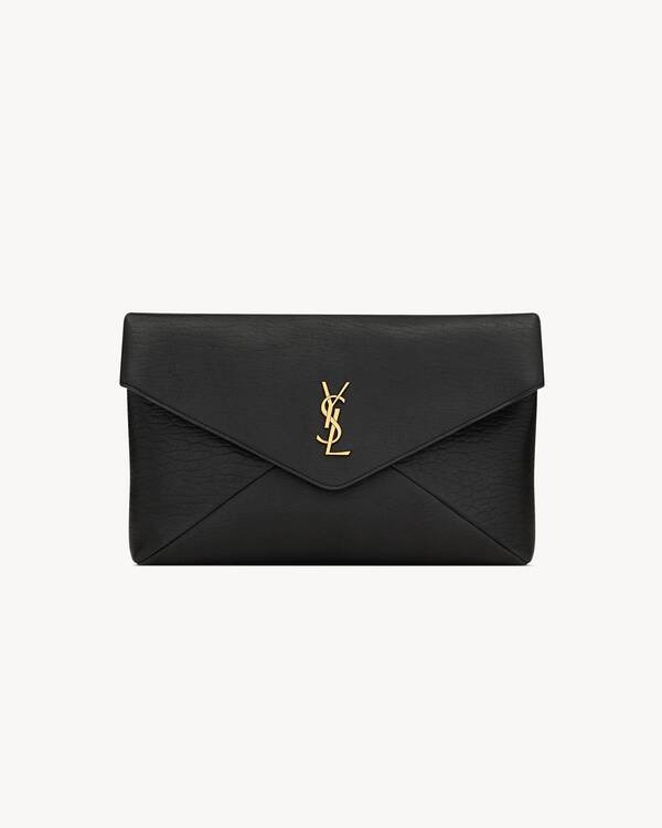 CASSANDRE grande pochette enveloppe en cuir d agneau Saint Laurent YSL