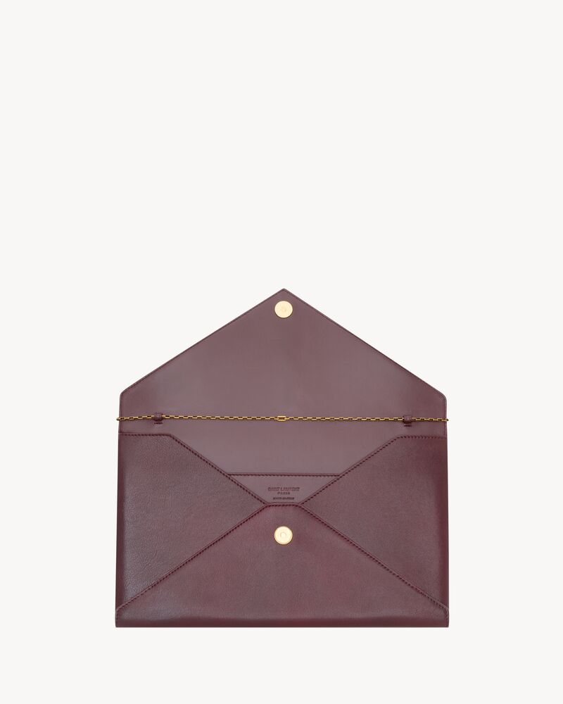 LETTER large pouch on chain in leather