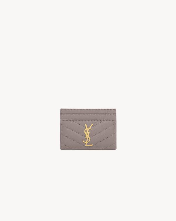 モノグラム カードケース（グレインドプードル エンボスレザー） | Saint Laurent