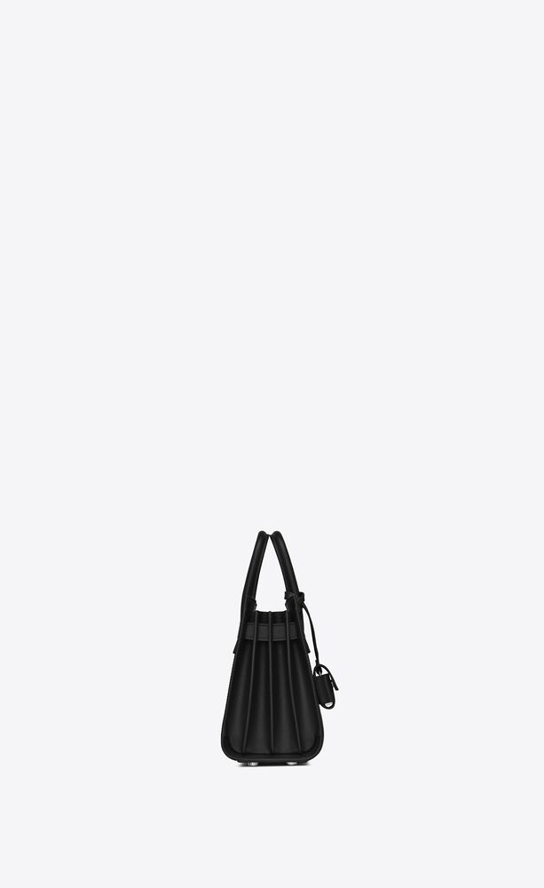 Saint Laurent Sac De Jour Nano Baby Black Leather Bag