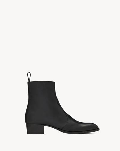 wyatt zipped boots in smooth leather