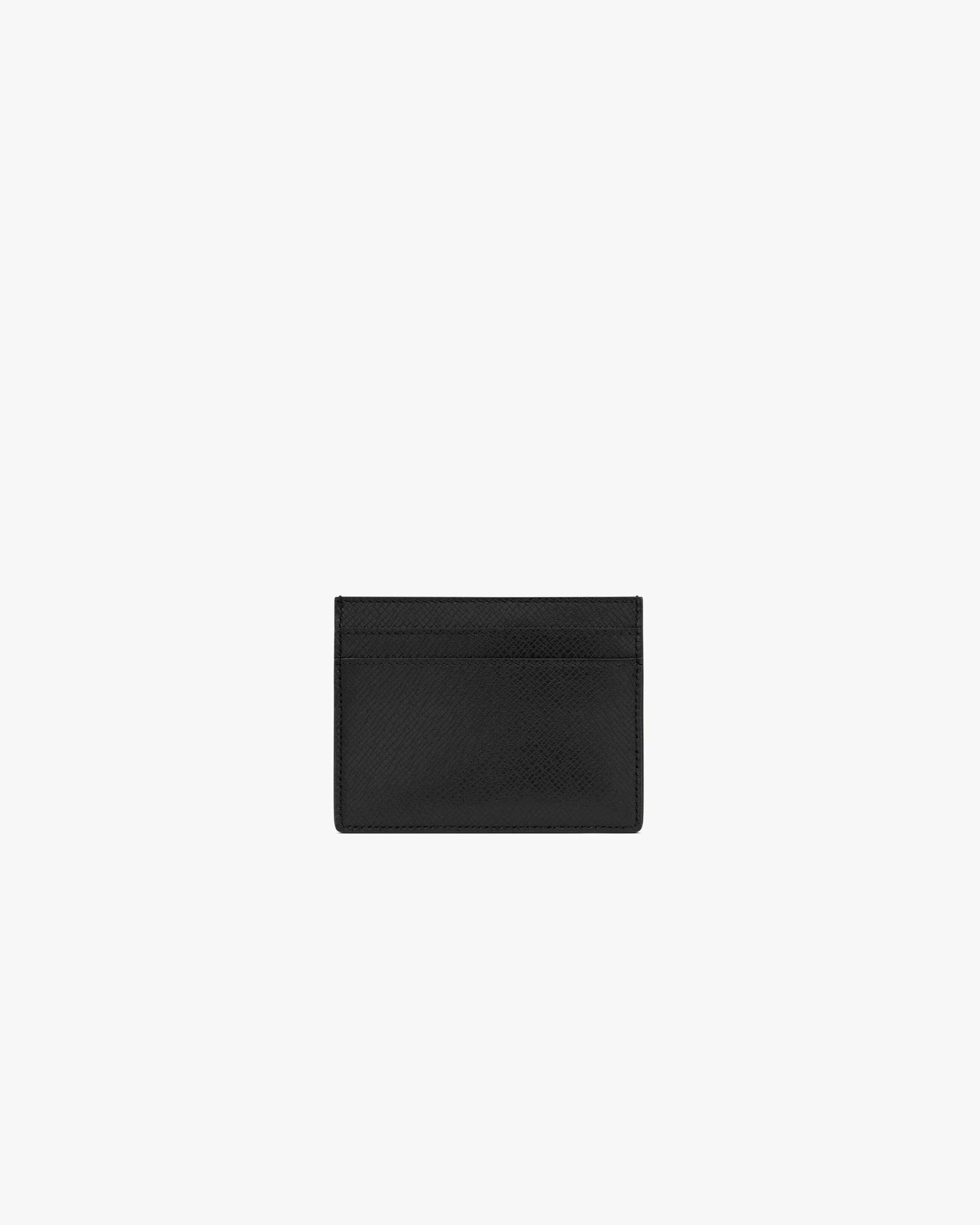 Saint Laurent Paris Card case in coated bark leather