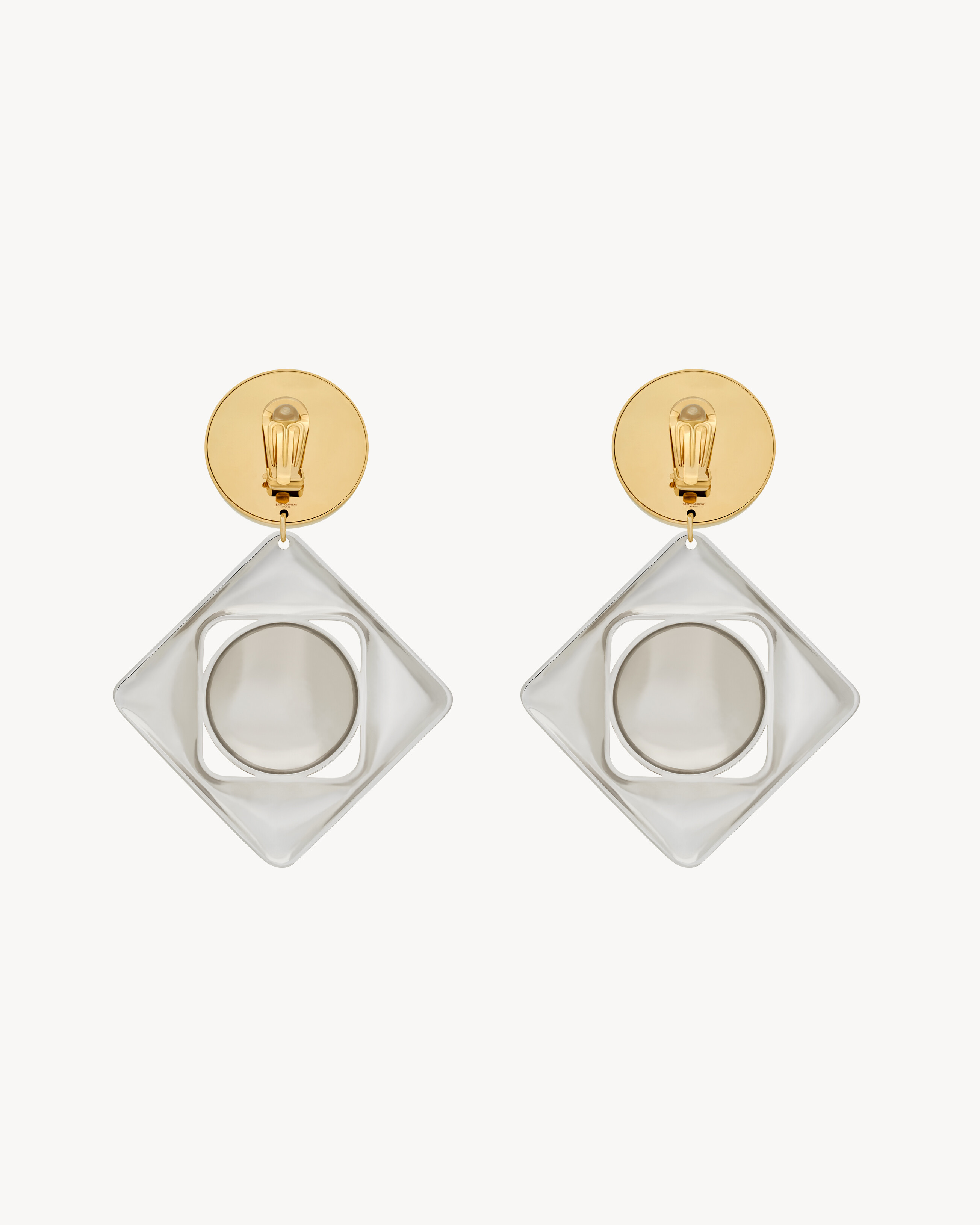 geometric earrings in metal