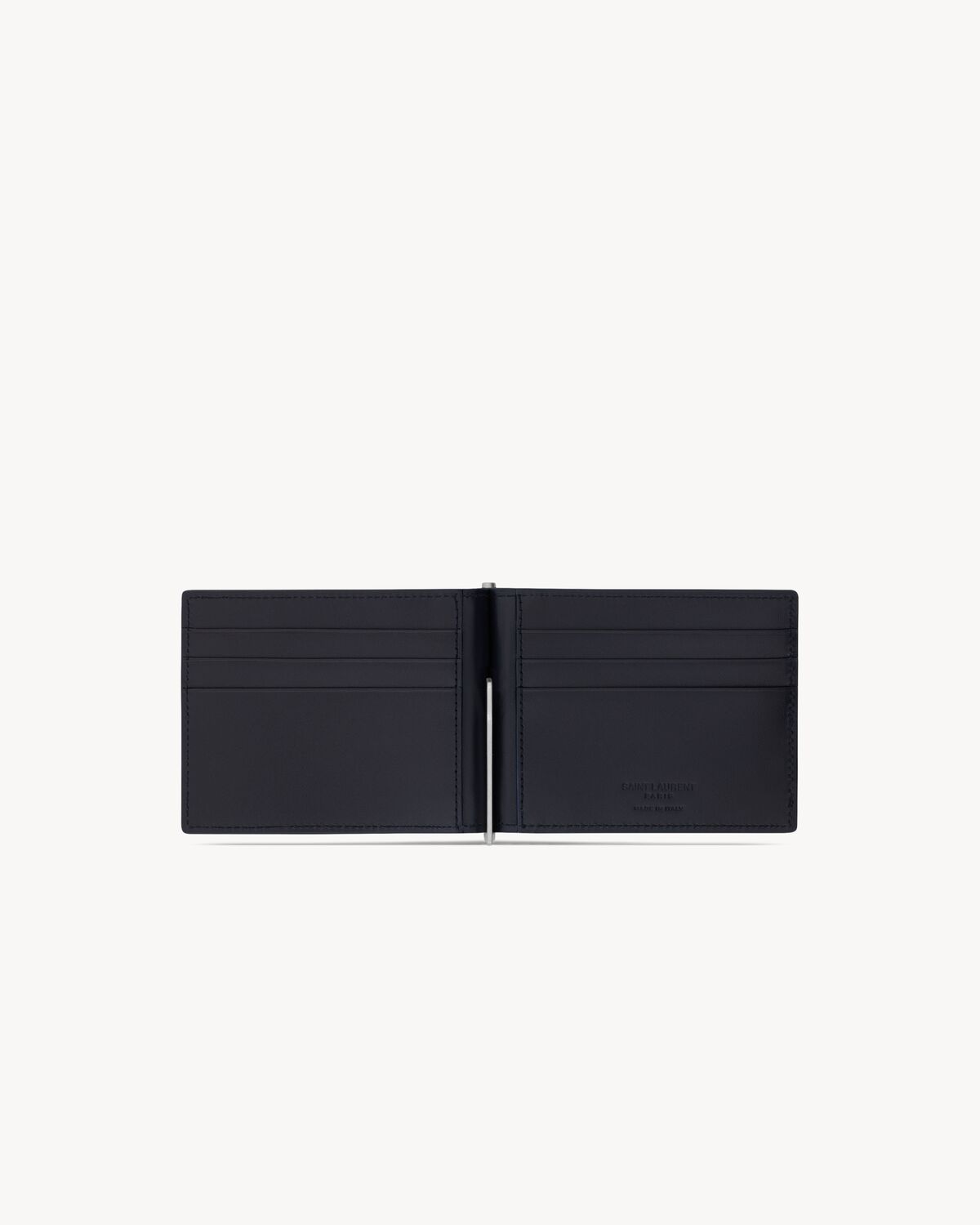 saint laurent paris bill clip wallet in smooth leather