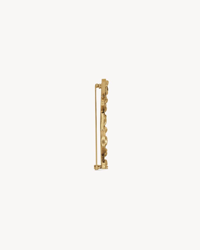 Saint Laurent Gold-Tone Brooch - One Size