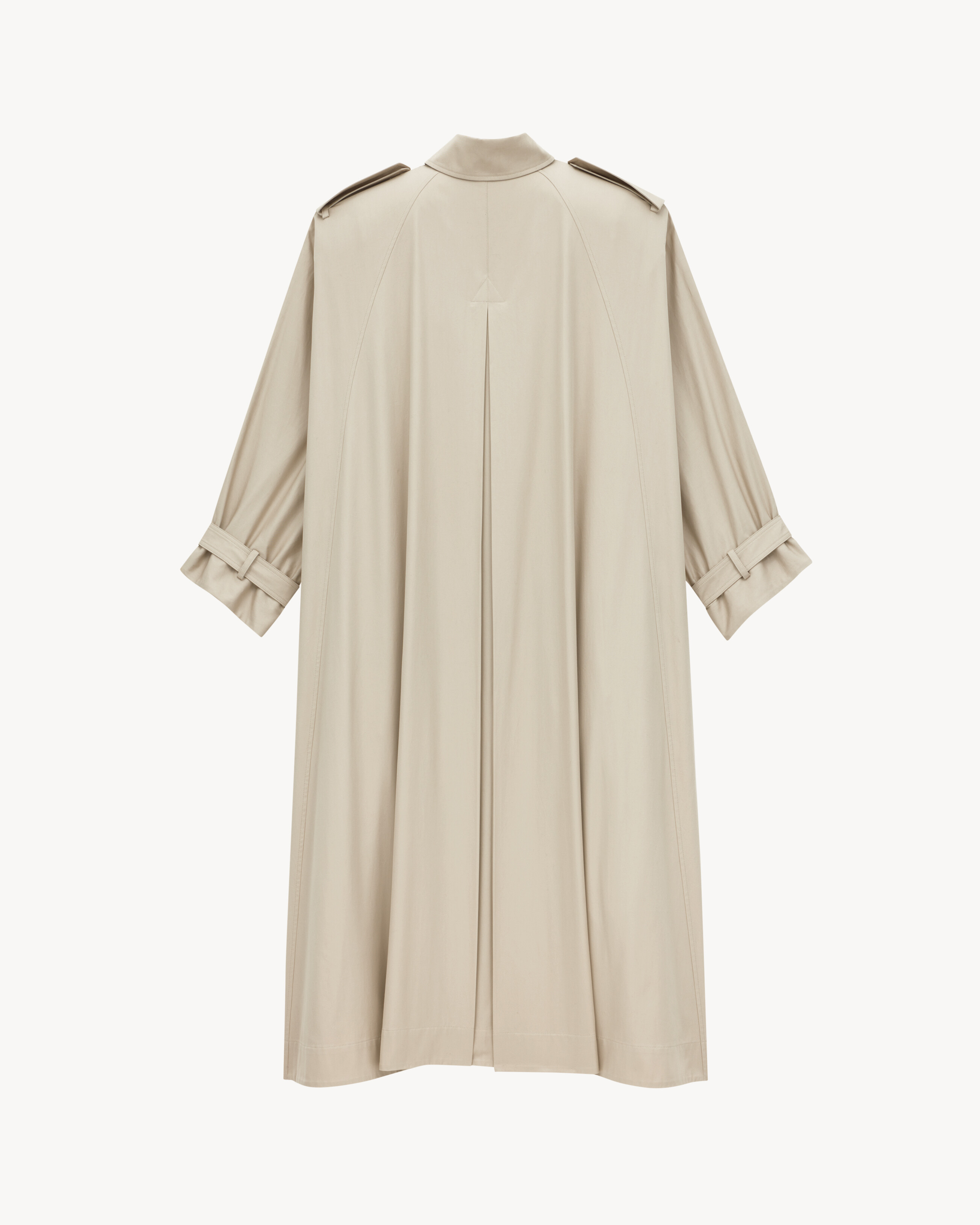 cape trench coat in cotton twill