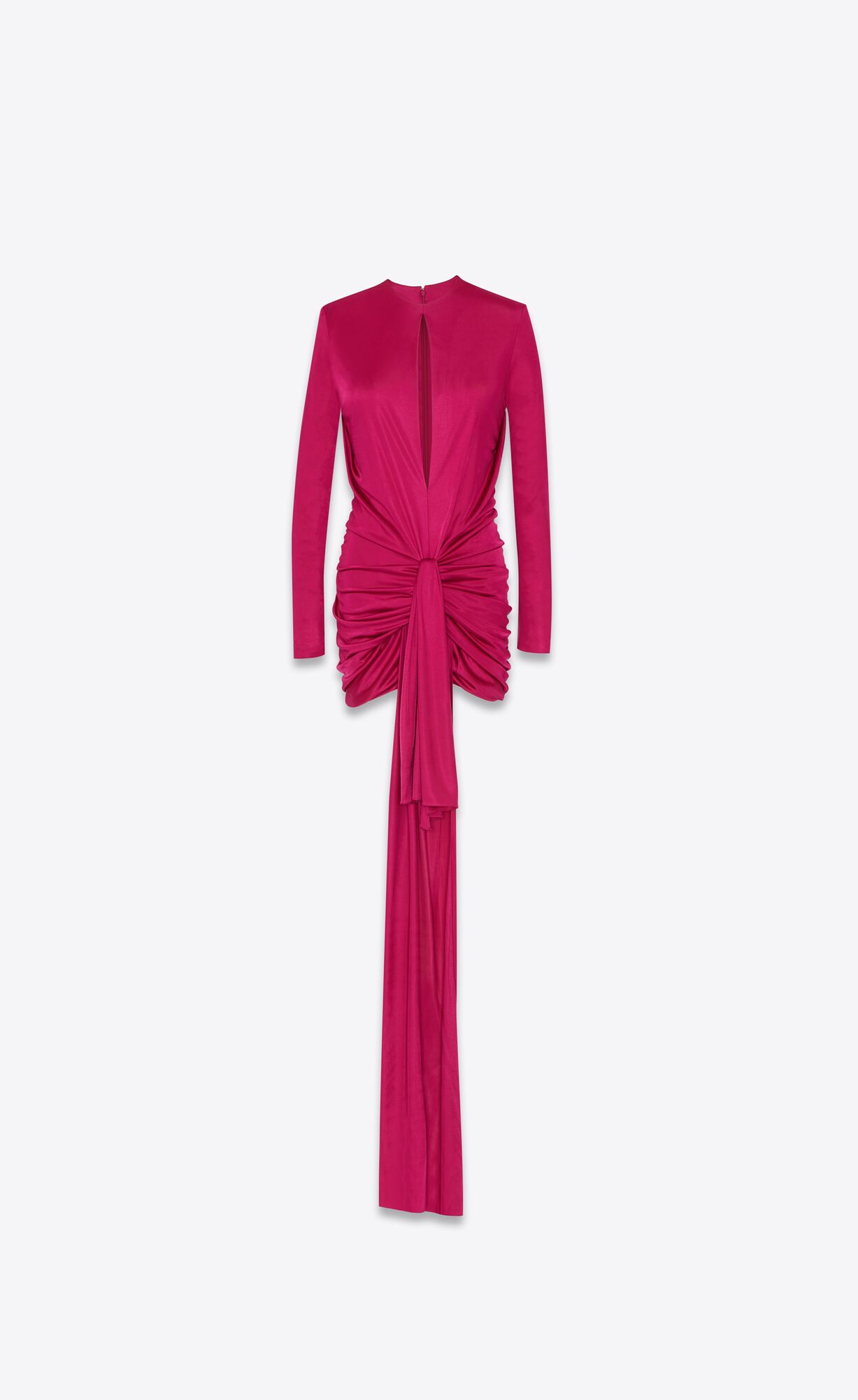 Draped dress in jersey | Saint Laurent | YSL.com