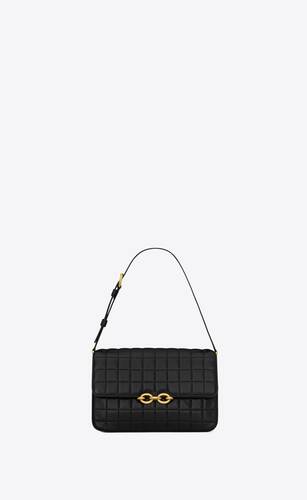 le maillon satchel in quilted lambskin