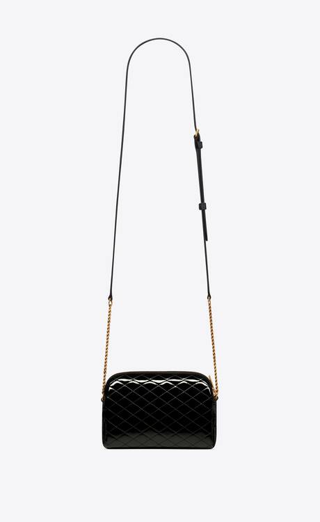 Gaby zipped pouch in quilted patent leather | Saint Laurent | YSL.com
