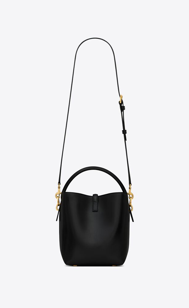 Saint Laurent - Le 37 Black Shiny Leather Bucket Bag