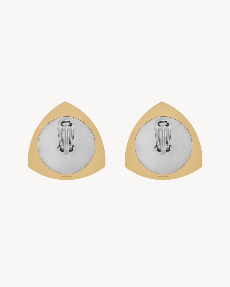 shield earrings in metal