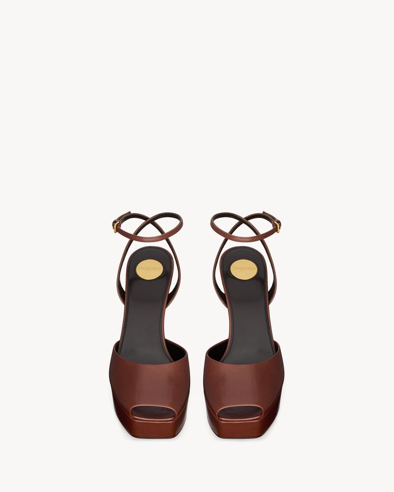 LA SCANDALE platform sandals in smooth leather