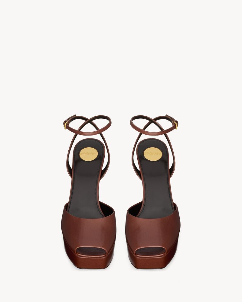 LA SCANDALE platform sandals in smooth leather