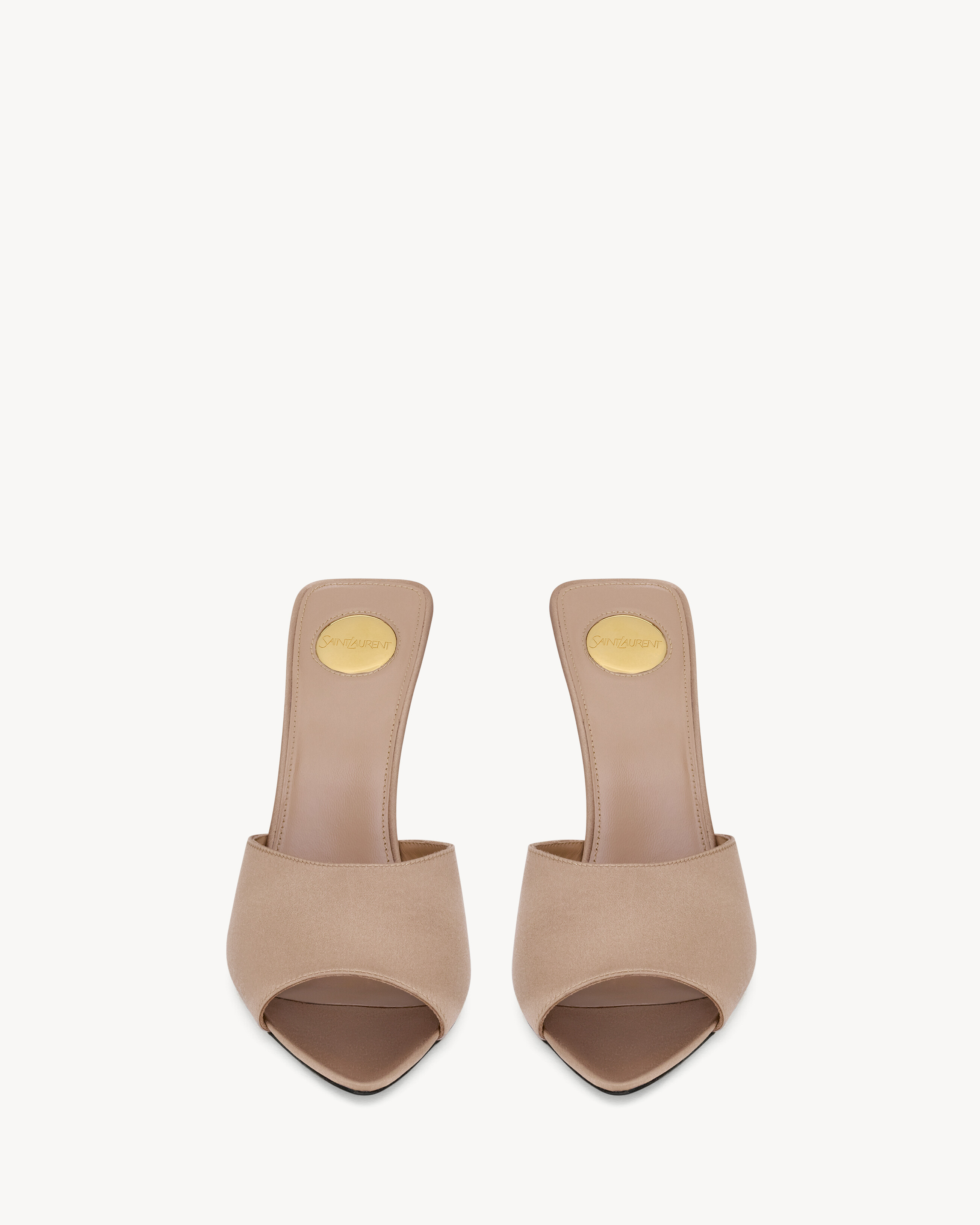 ROMY mules in satin crepe
