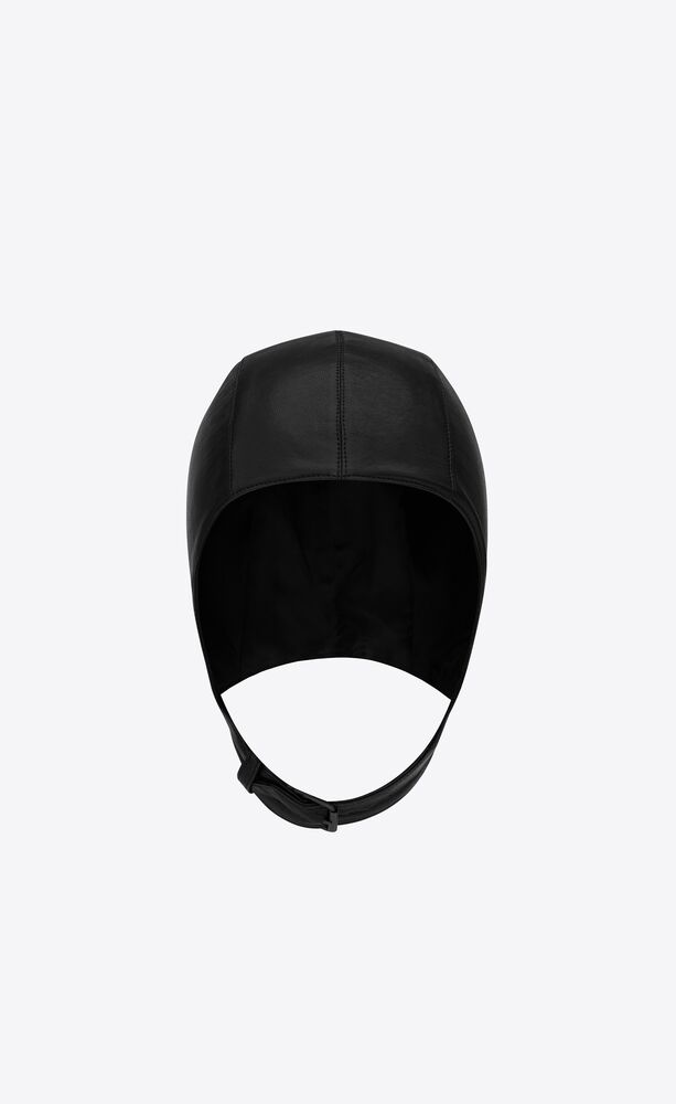 Aviator hat in leather | Saint Laurent | YSL.com