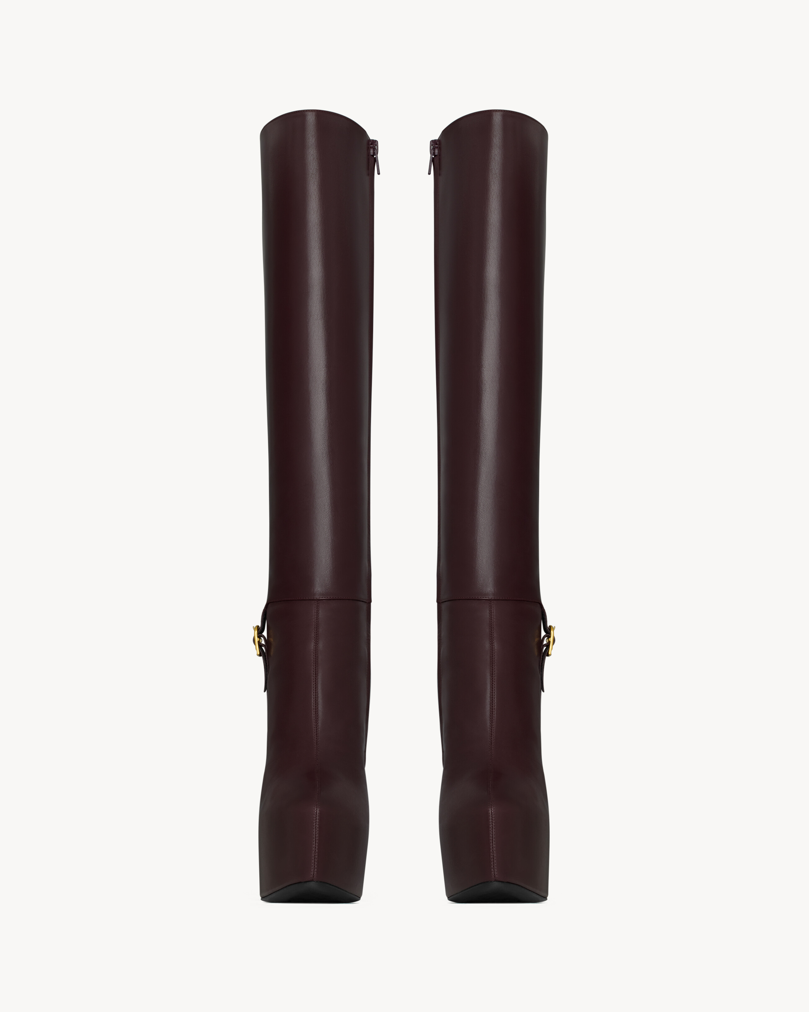 NICO platform boots in smooth leather