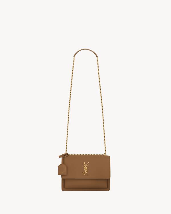 SUNSET medium IN SMOOTH LEATHER in Brown Saint Laurent YSL EN-DK