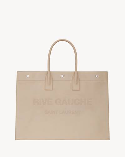 rive gauche large tote bag in smooth leather