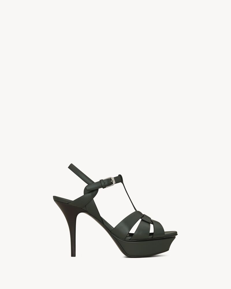 TRIBUTE PLATFORM SANDALS IN SMOOTH LEATHER