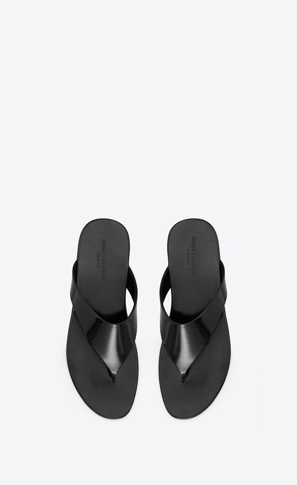 kouros sandalen aus glasiertem leder