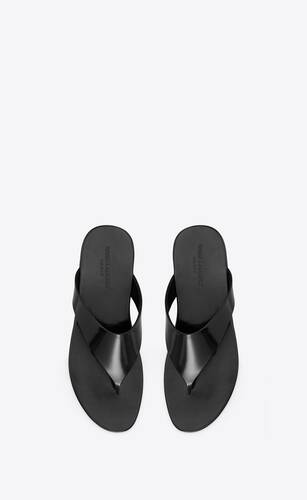 kouros sandals in glazed leather