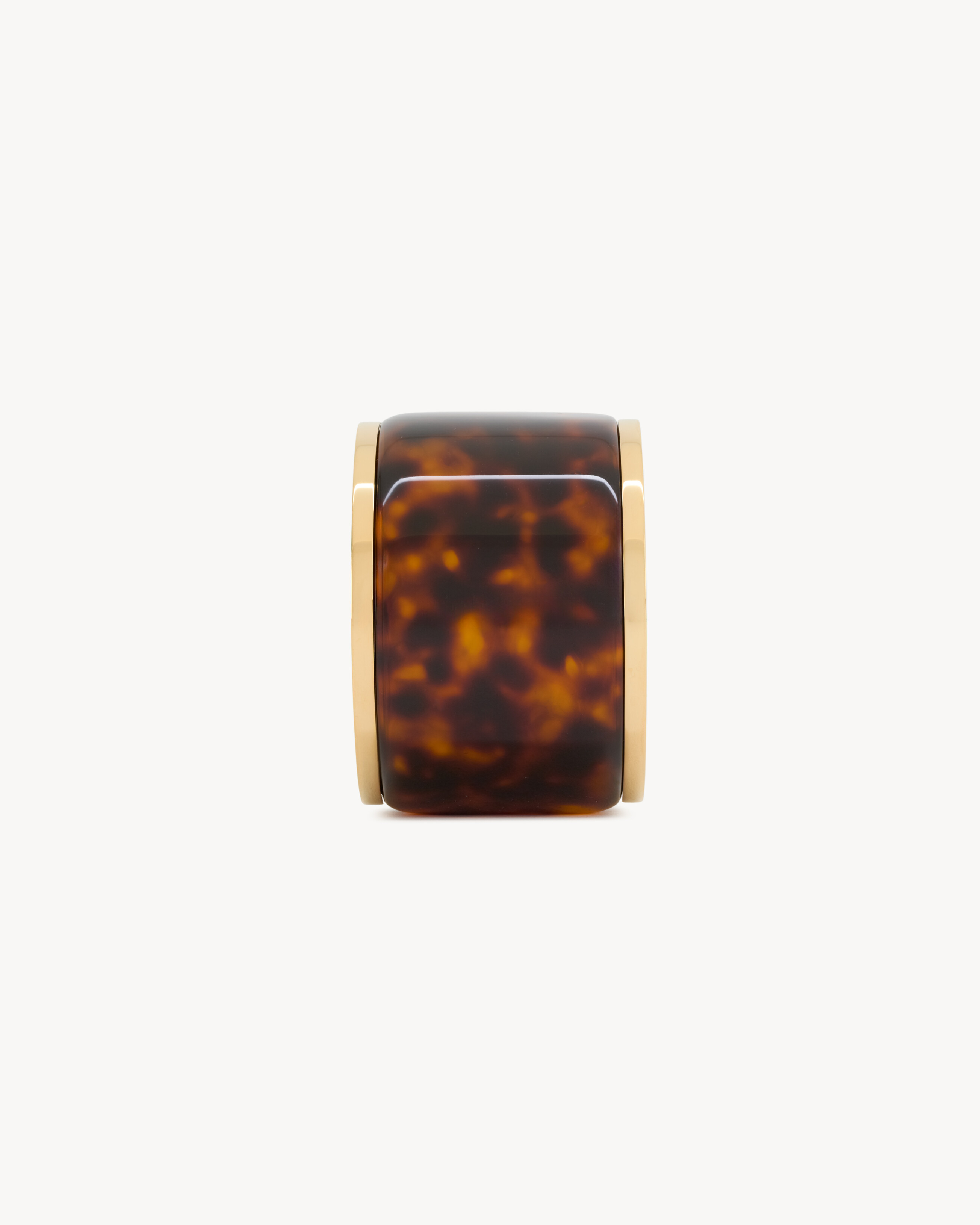 TORTOISESHELL BANGLE IN RESIN AND METAL