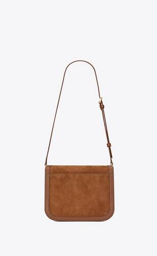 SOLFERINO medium soft satchel in suede and smooth leather | Saint ...