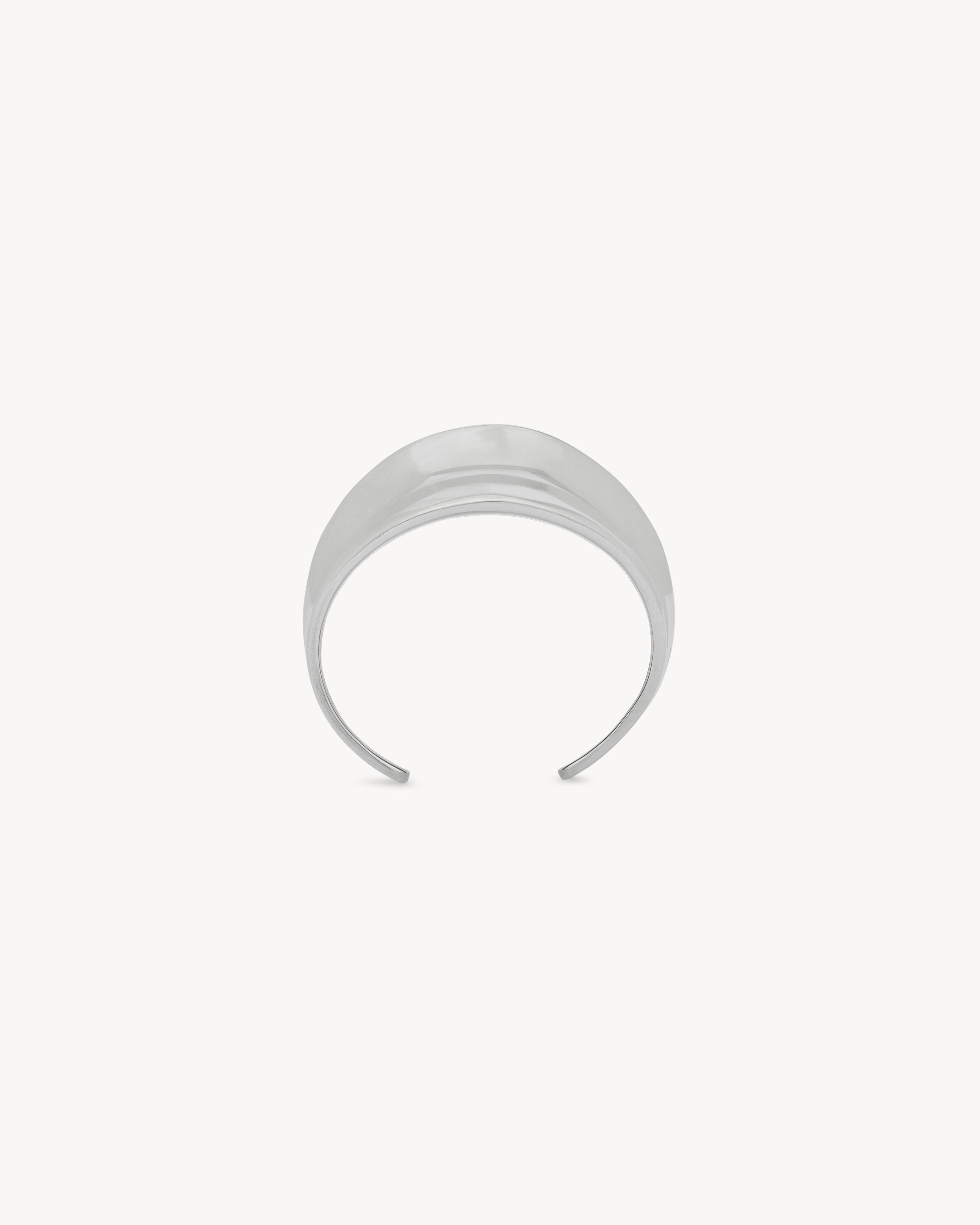 Art deco asymmetric cuff bracelet in metal