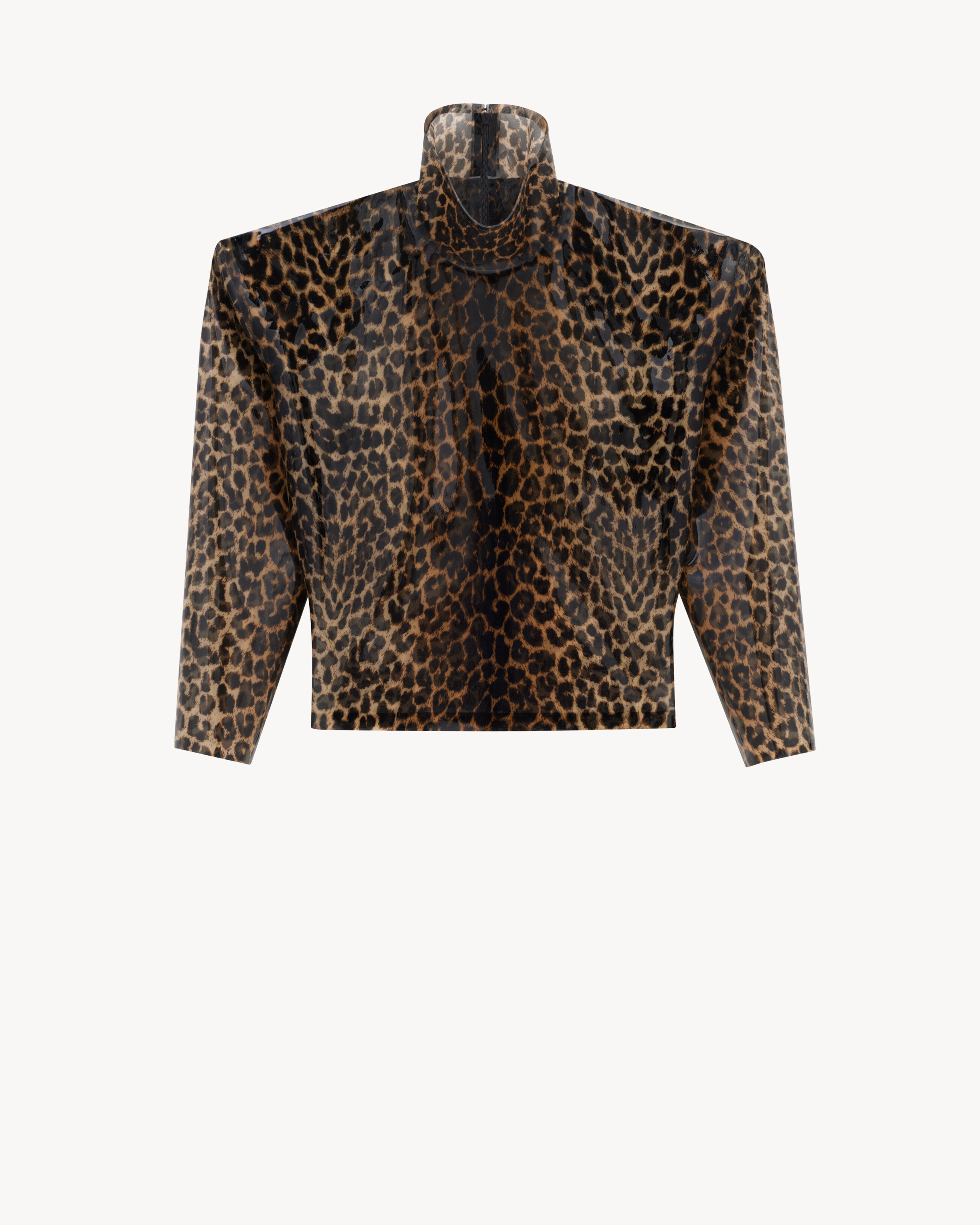 boxy top in leopard silicone
