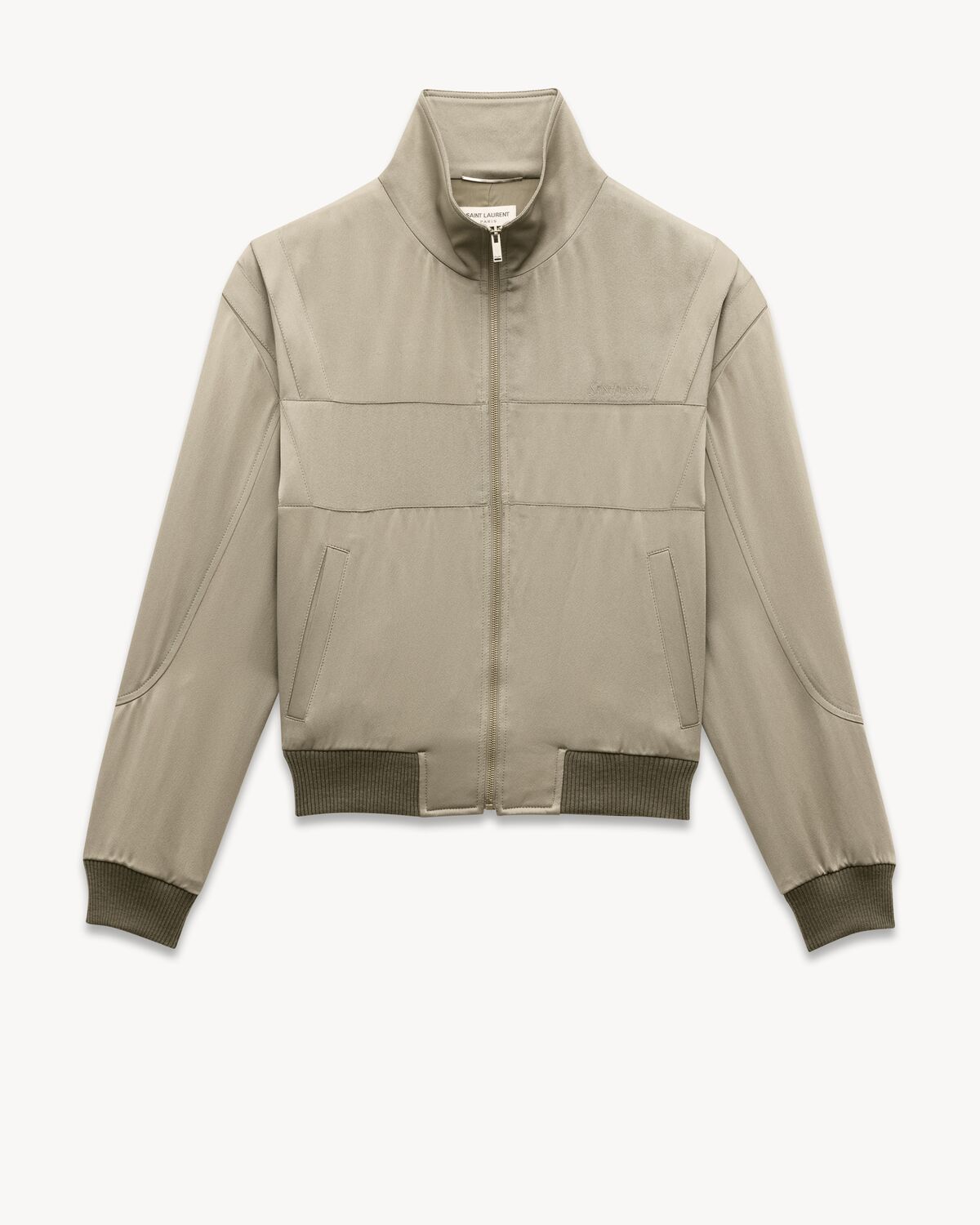 saint laurent blouson in satin