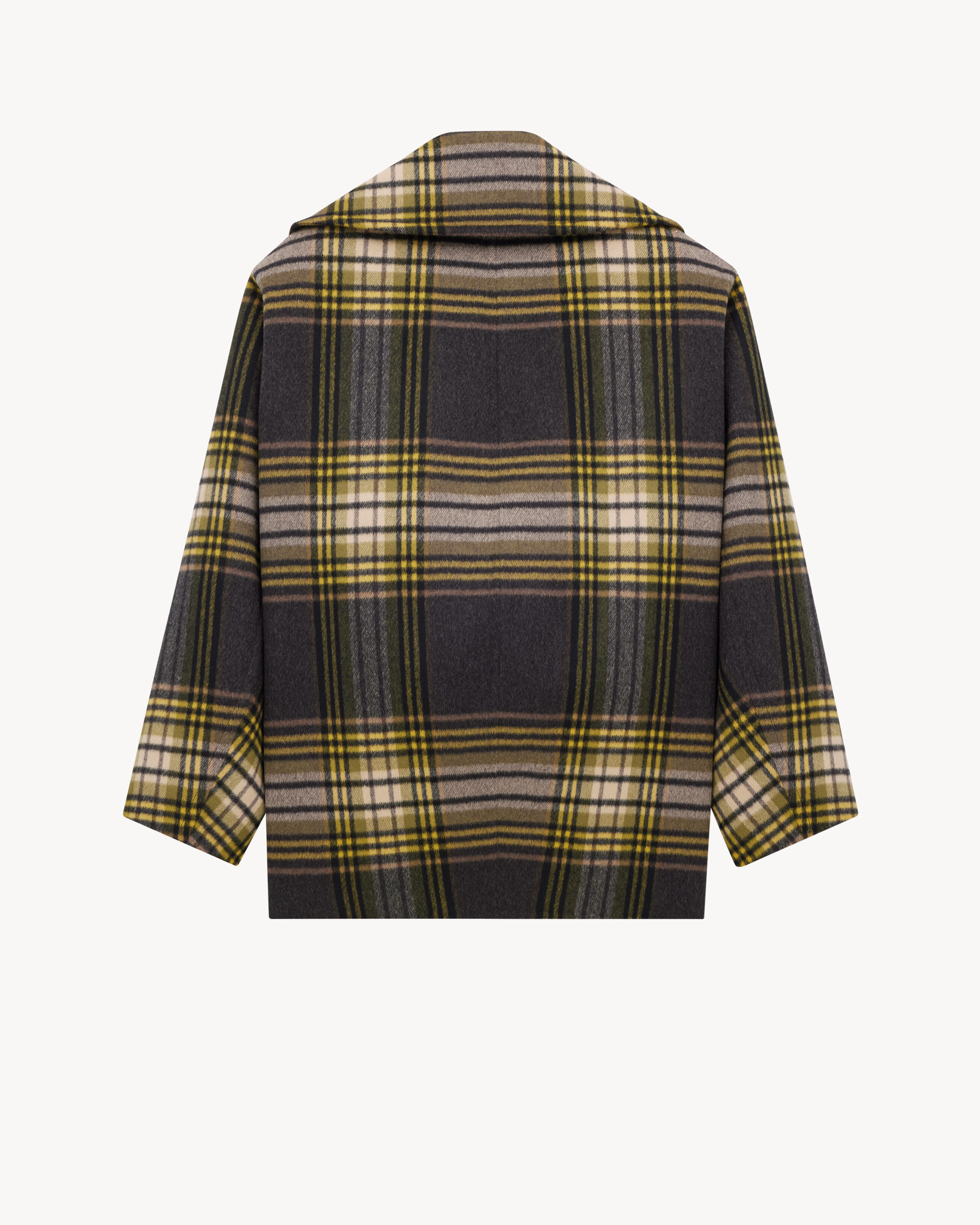 peacoat in wool tartan