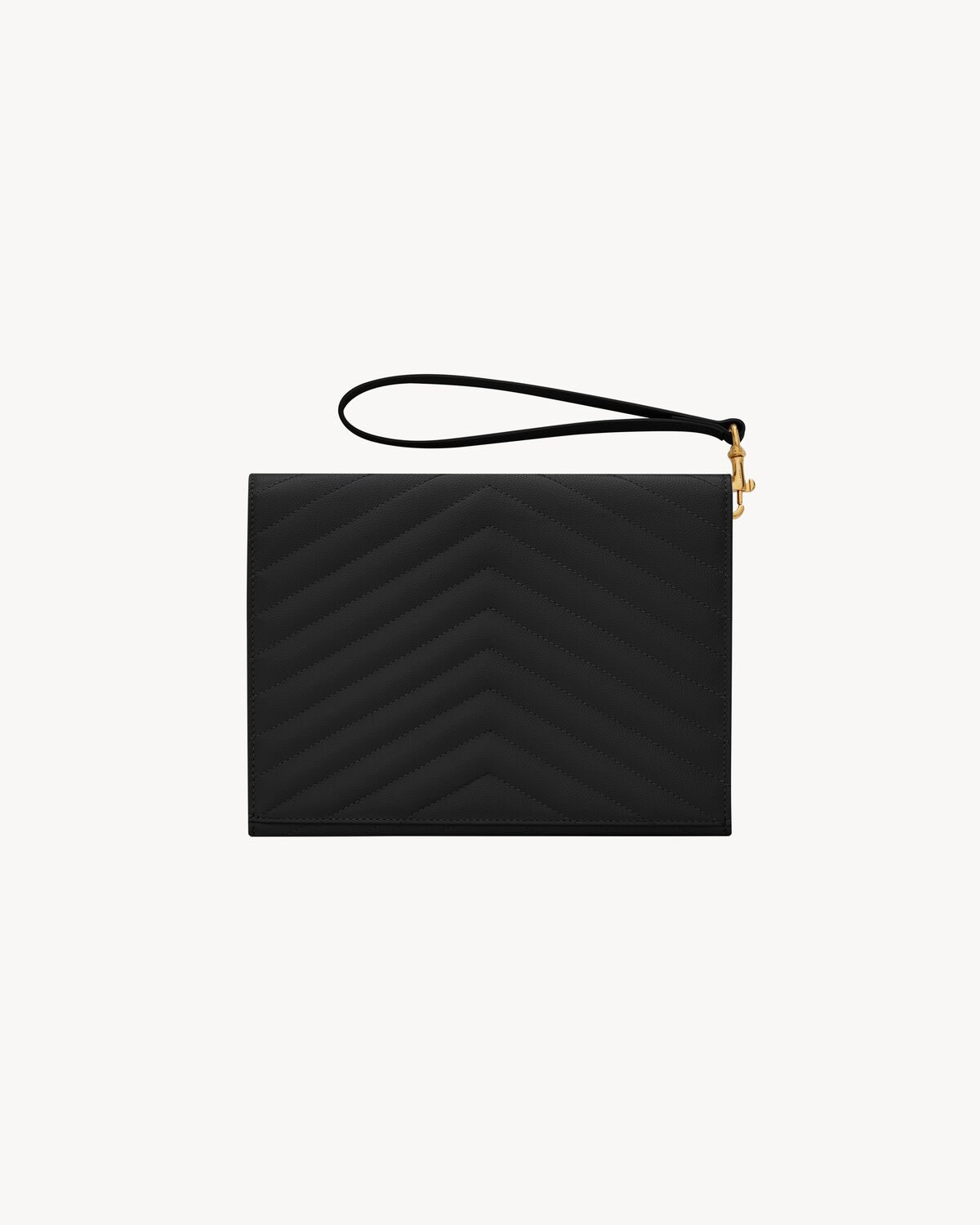 CASSANDRE MATELASSÉ FLAP POUCH in grain de poudre leather