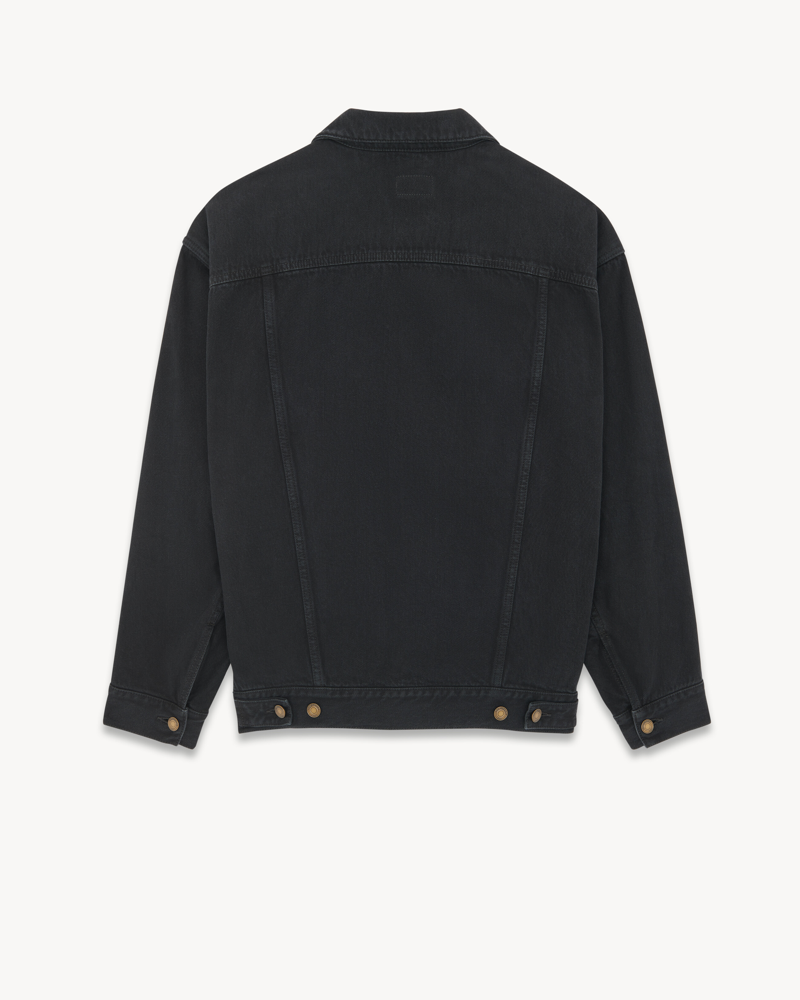 Giacca oversize in denim nero fumo