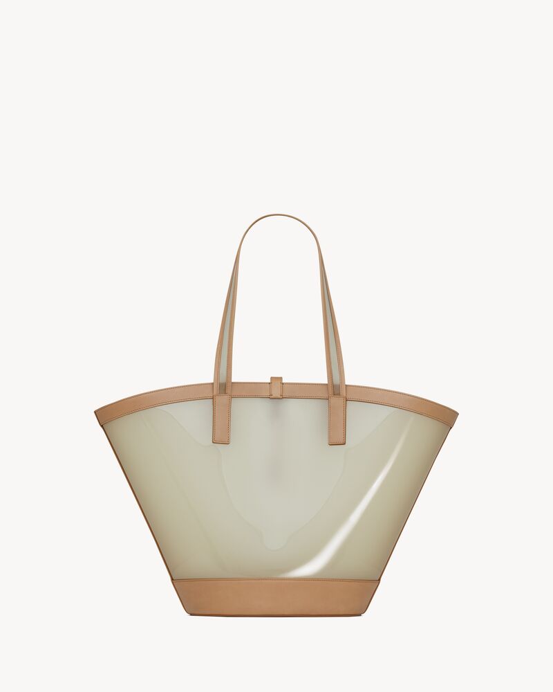 PANIER medium in vinyl and vegetable-tanned leather