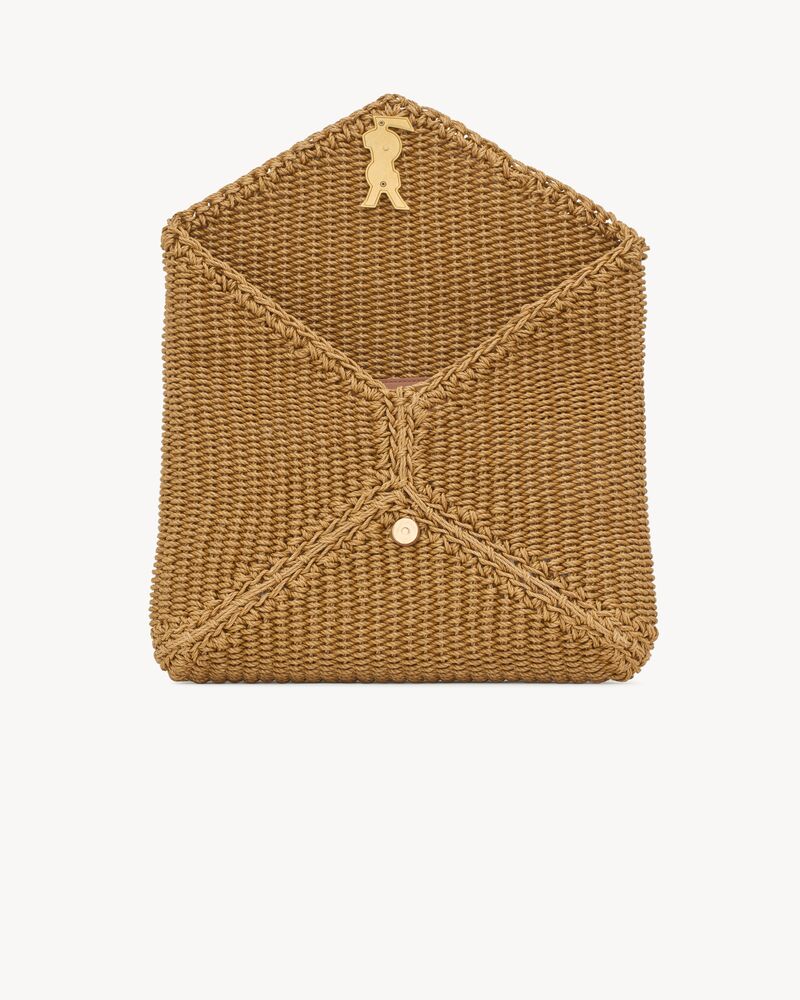 CASSANDRE grande pochette enveloppe en corde tressée