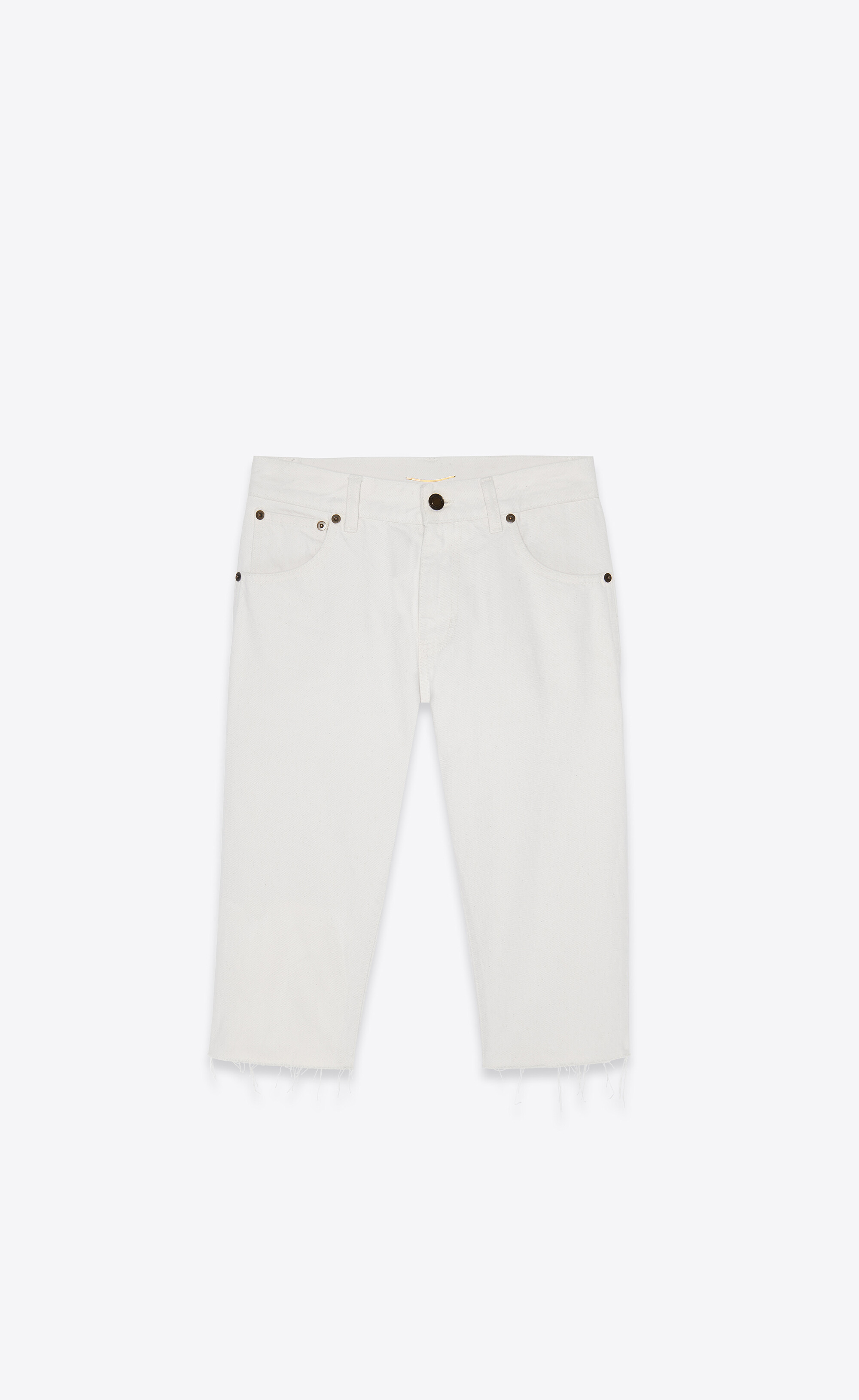 long bermuda shorts in caribbean white denim
