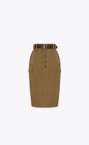 cassandre pencil skirt in cotton twill