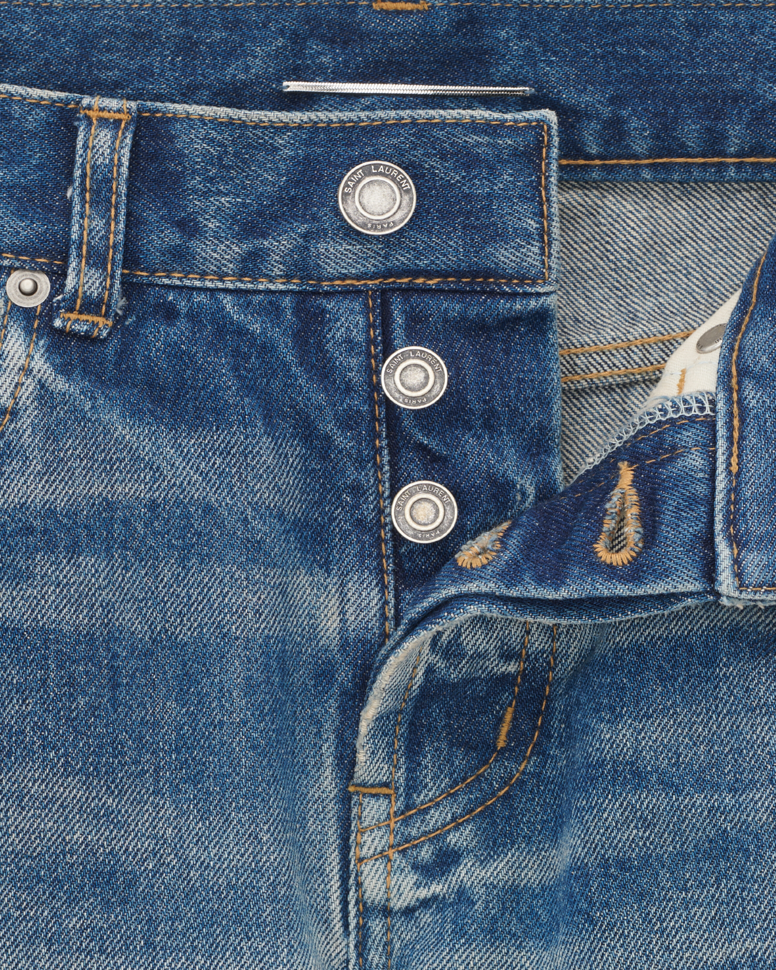 slim-fit jeans in hydrangea blue denim | Saint Laurent | YSL.com