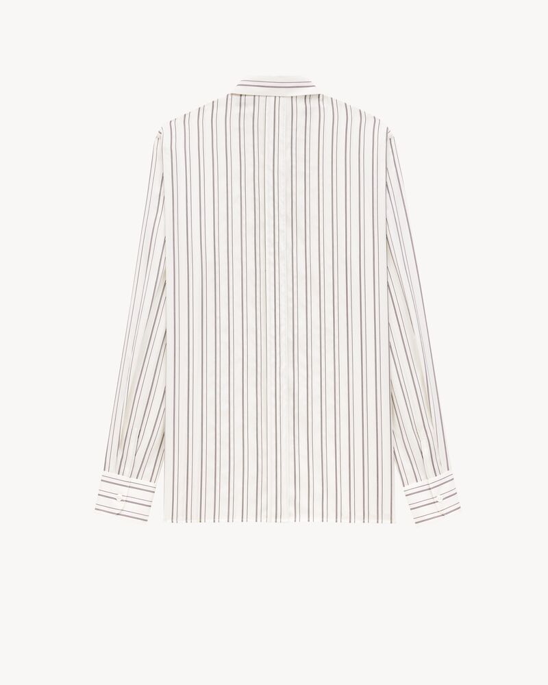 shirt in striped silk