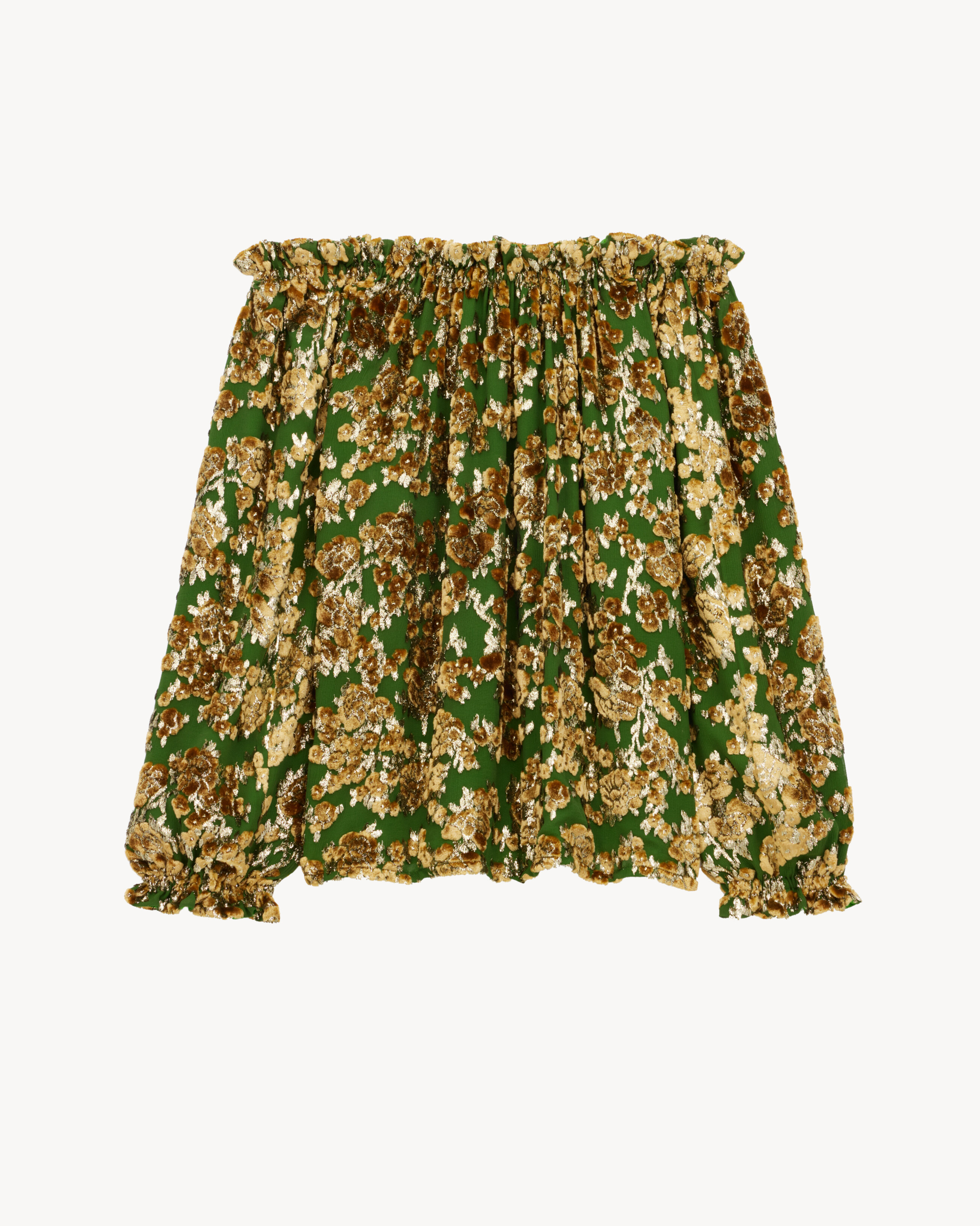 blouse in lamé dévoré velvet