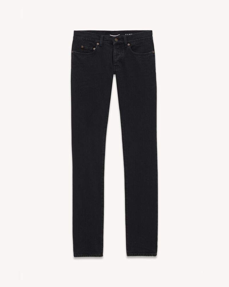 Slim-Fit-Jeans aus Denim in Carbon Black