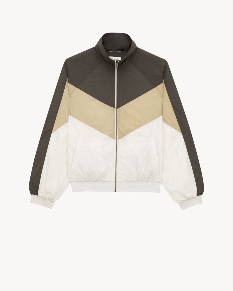 SAINT LAURENT blouson in crinkled nylon