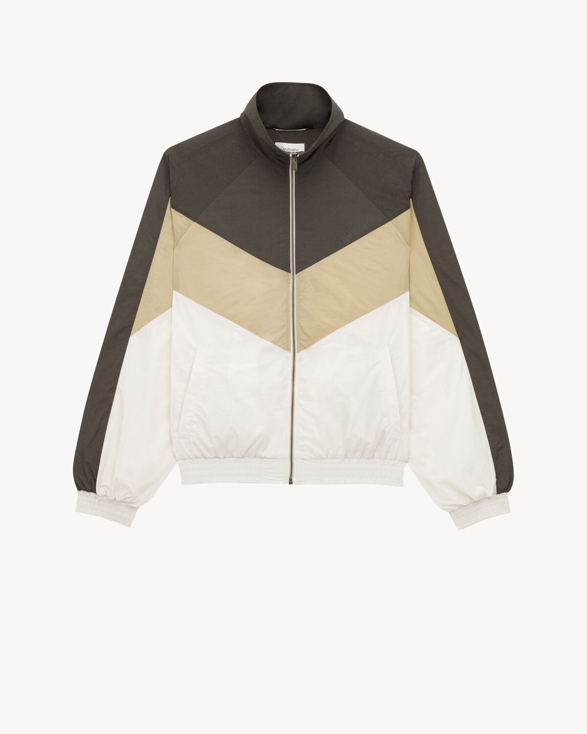 saint laurent blouson in crinkled nylon