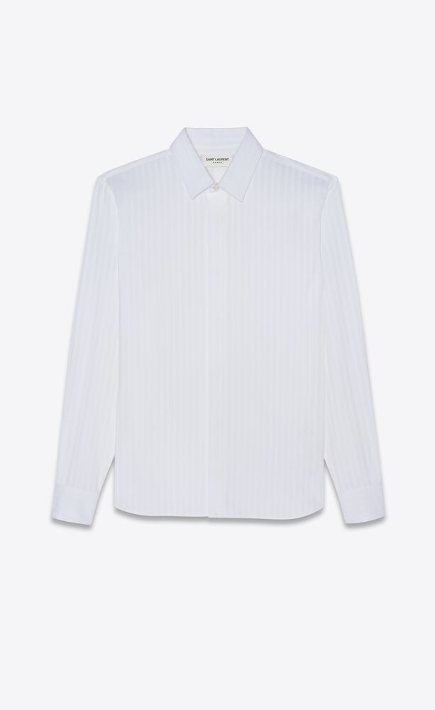 yves collar classic shirt in cotton poplin