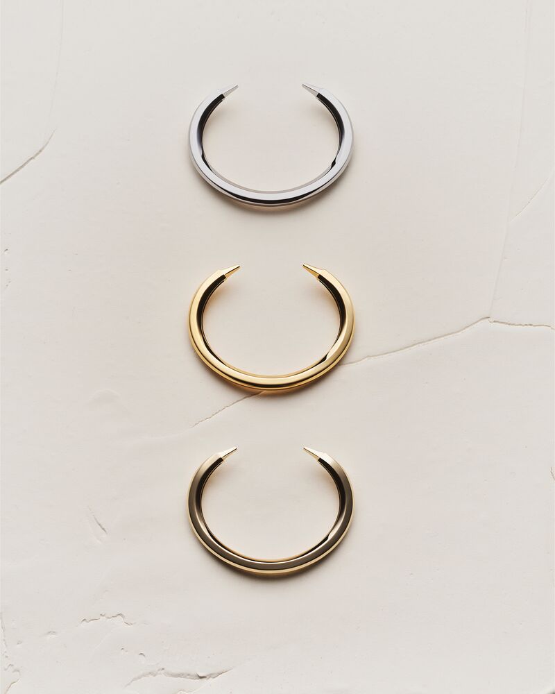 Spiky bracelets in 18K grey gold, yellow, gold and pale gold